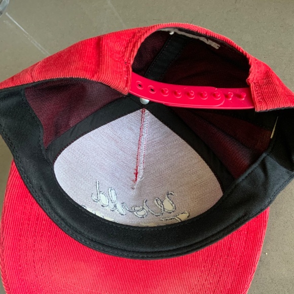 Supreme World Famous corduroy cap snapback Red/Navy - Picture 4 of 4